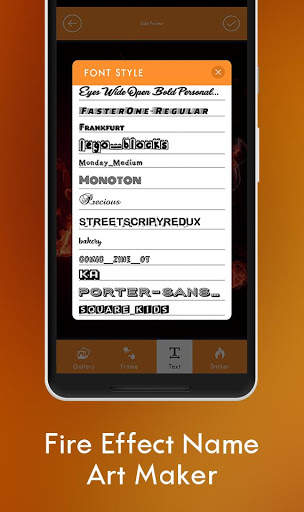 Fire Text Name Art 3D - Fire Photo Frames screenshot 5
