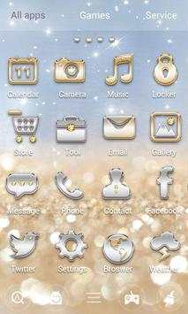 Gold & Silver GOLauncher Theme screenshot 3