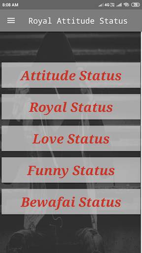 Royal Attitude Status : All New Status In Hindi स्क्रीनशॉट 1