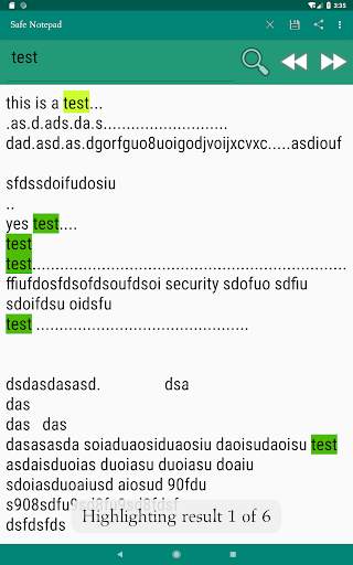 Safe Notepad - with search tool screenshot 8