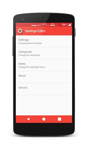 Settings Editor 2 تصوير الشاشة