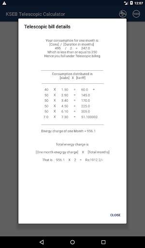 KSEB Telescopic bill calculator screenshot 14