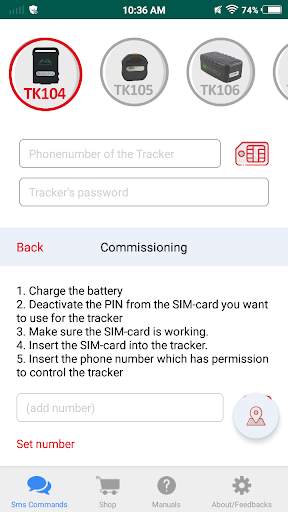 Tracker SMS screenshot 2