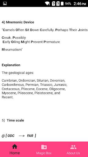 Mnemonic(Physics, Chem, Biology, Botany, Zoo, Med) screenshot 4