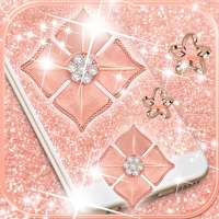 Rosegold diamond Live Wallpaper Theme logo