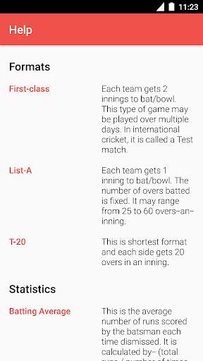 Cricket Statistics Calculator screenshot 6