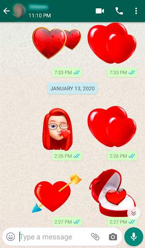 Love Sticker Memojis for WhatsApp - WAStickerApps screenshot 1