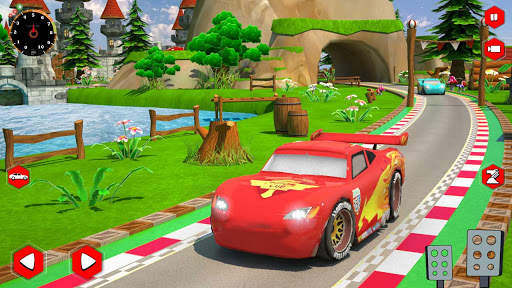 Super Kids Fast Lightning Car Racing screenshot 1