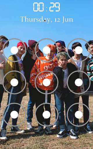 Pentagon KPOP Pattern Lock Screen screenshot 2
