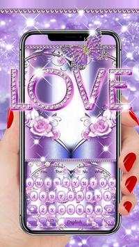 Purple Love Keyboard screenshot 1