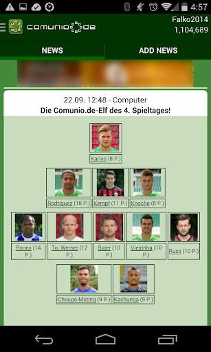 Comunio screenshot 1