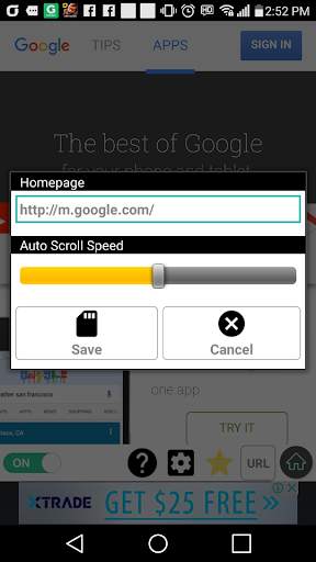 Gravity Browser - Auto Scroll Web Page screenshot 2