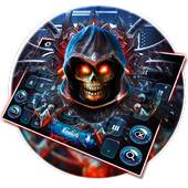 Horror Metal Skull Keyboard Theme 10001002