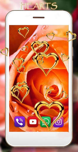 Rose Gold Hearts LWP screenshot 4