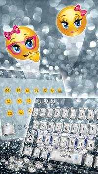 Princess Silver Crown Glitter Keyboard Theme स्क्रीनशॉट 4