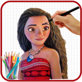 How to Draw Moana Princess icon