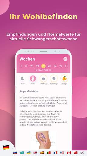 AMMA Schwangerschafts-App: Geburtstermin-Tracker screenshot 2