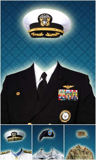 Navy Costume Photo Suit Editor 2 تصوير الشاشة