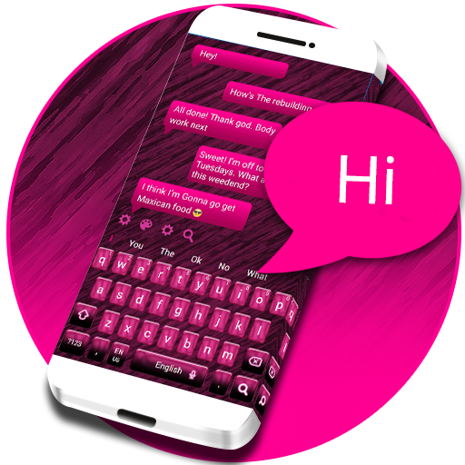 Pink Chatting Keyboard Theme icon