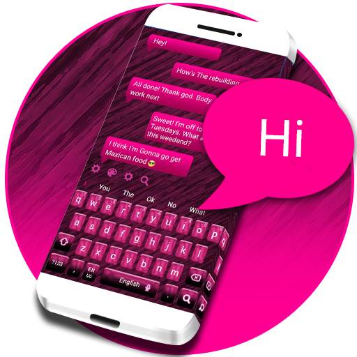 Pink Chatting Keyboard Theme 10001001