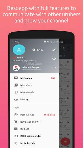 uTubeX - Boost your channel स्क्रीनशॉट 1