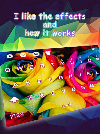 Rainbow Rose Free Keyboard Theme screenshot 3