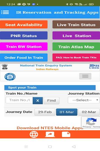Indian Railway Reservation: All in One Apps स्क्रीनशॉट 1