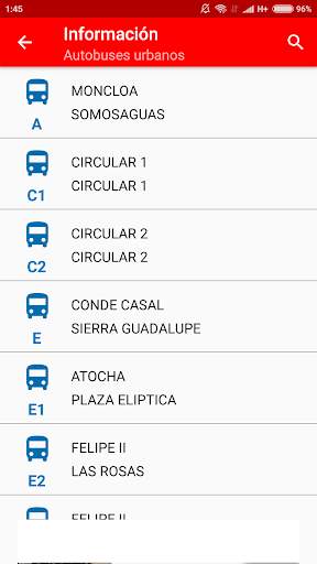 Bus Madrid Metro Cercanias ES screenshot 2