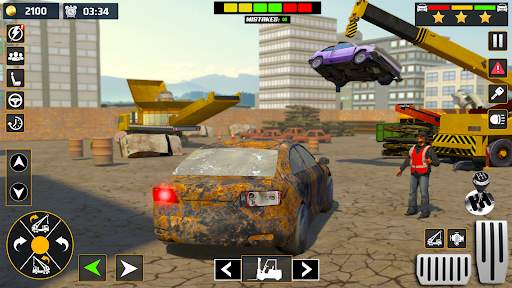 Car Crusher Excavator Games 3d screenshot 2
