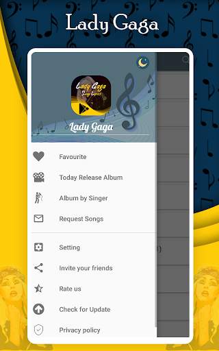 Music Player - Lady Gaga All Songs Lyrics screenshot 1