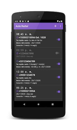 Auto rellamada screenshot 4
