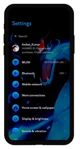 Dark Poke EMUI 11 Theme screenshot 2
