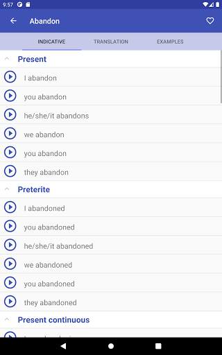 Conjugation Verbs In English - Offline screenshot 11
