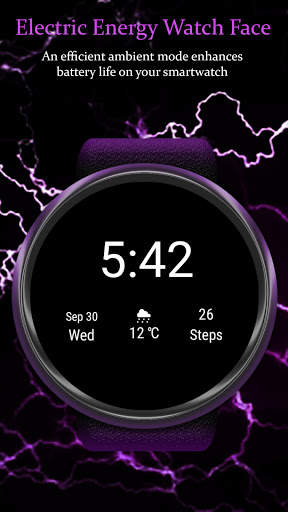 Electric Energy Watch Face - Wear OS Smartwatch screenshot 4