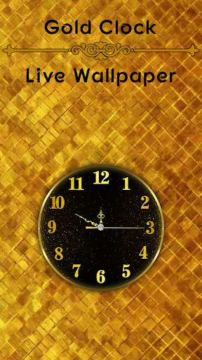 Gold Clock Live Wallpaper - Analog Clock Wallpaper screenshot 4