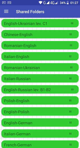 Easy flashcards (free): a lot of languages screenshot 3