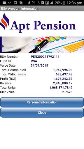 Apt Pension Mobile screenshot 2