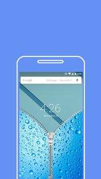 Blue RainDrops Zip Lock Screen Ziplock theme free screenshot 3