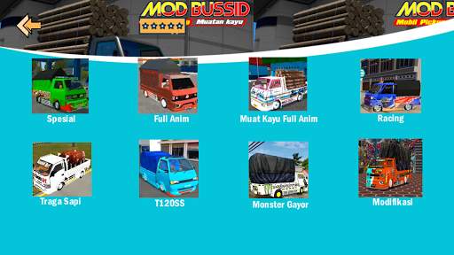 Mod Bussid Mobil Pickup Muatan Kayu screenshot 4