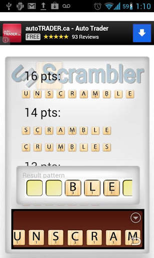 unScrambler! for word games screenshot 1