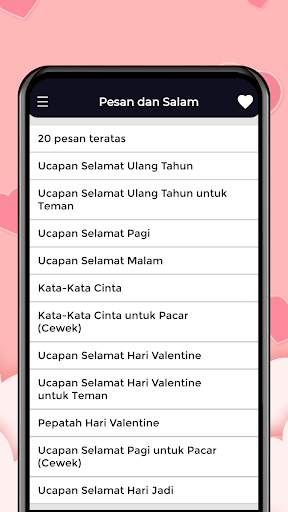 Pesan keinginan Koleksi SMS screenshot 1