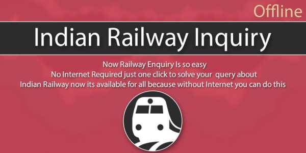 Indian Railway Enquiry Offline - Railway Timetable screenshot 1