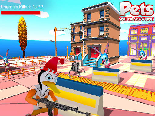 Shooting Pets Sniper - 3D Pixel Gun games for Kids screenshot 2