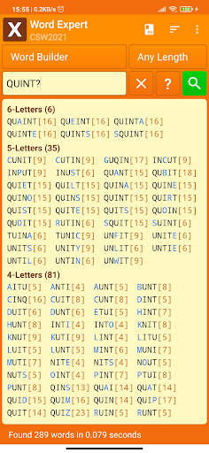 Word Expert (for SCRABBLE) screenshot 1