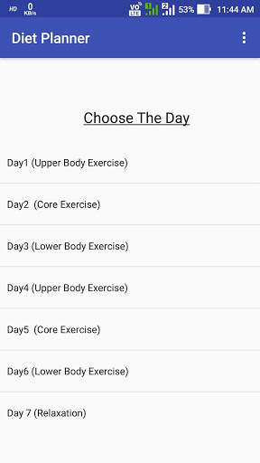 Diet Planner and Daily Exercise screenshot 2