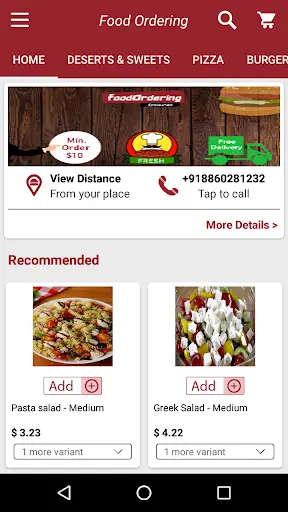 Food Ordering - Restaurant App Demo screenshot 2