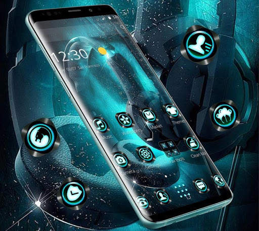 Neon Headset Music Theme screenshot 3