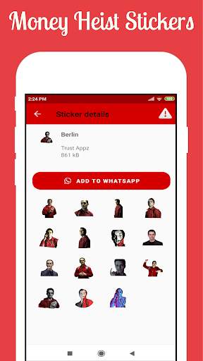 Money Heist Stickers for WhatsApp (WAStickerApps) screenshot 5