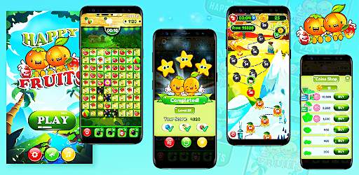 Match3 game : Happy Fruits Candy screenshot 1