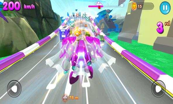 Superhero Car Racing: Toon Robot Car Transform screenshot 2